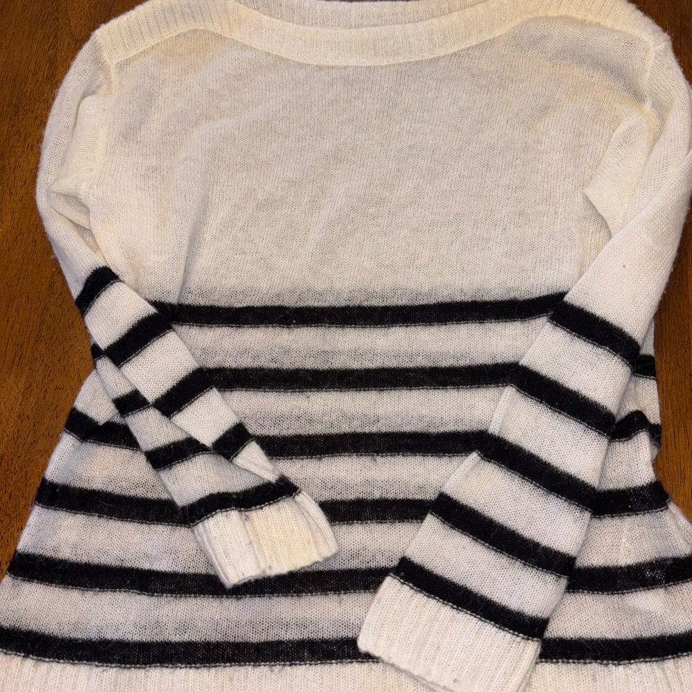 Allsaints striped Black and White Women's Sweater - Picture 7 of 7
